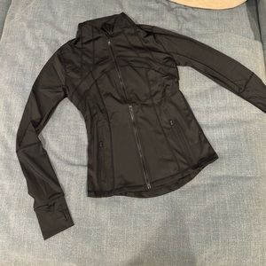 Define zip up crop jacket